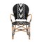 Baxton Studio Wallis Modern French Two-Tone Black and White Weaving and Natural Rattan Indoor Dining Chair 226-13114-ZORO - alternate 4
